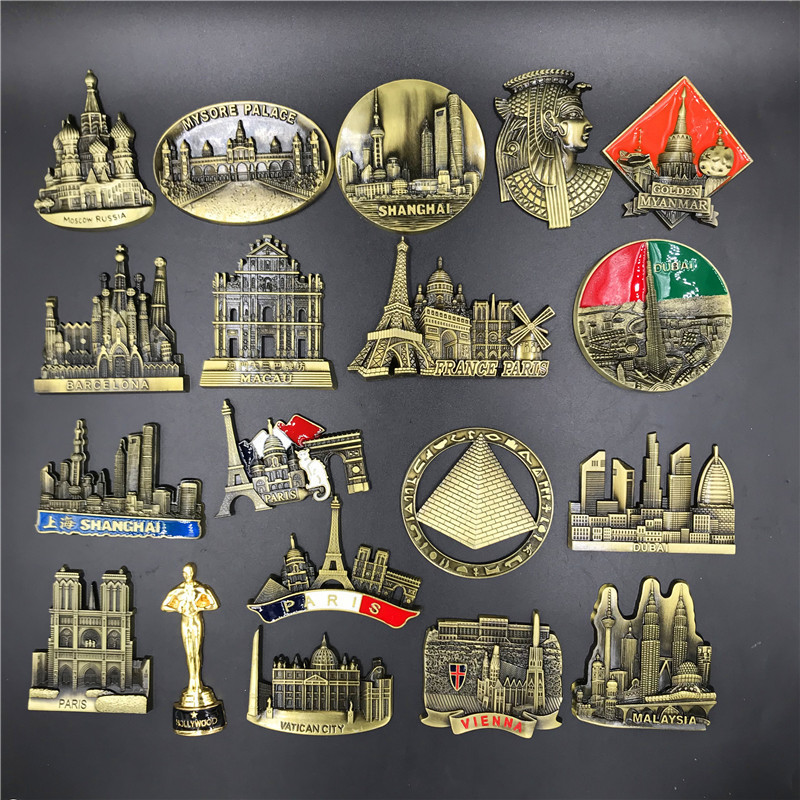 Home Textiles France - France Paris Metal 3D Cute Magnet