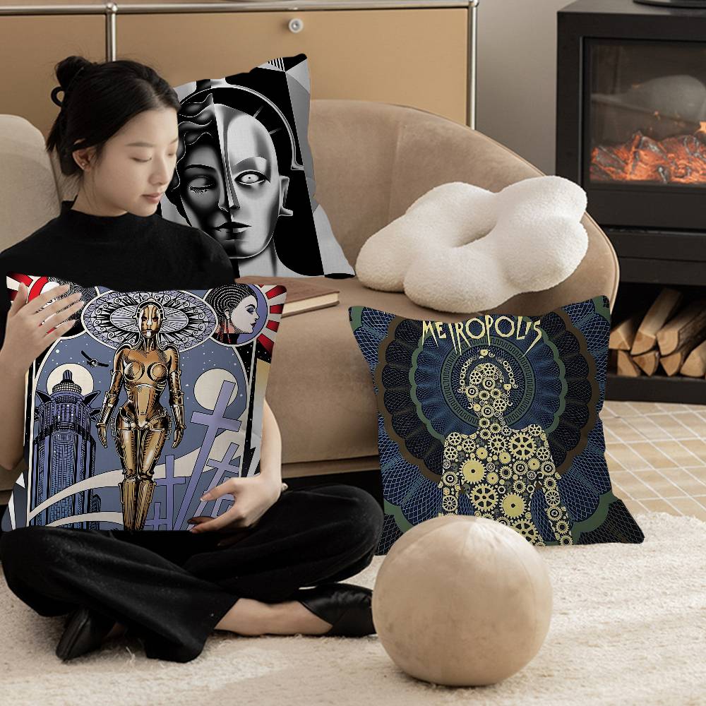 Home Textiles Germany - 80s Retro Metropolis Germany Cushion Cover