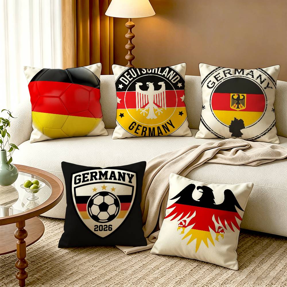 Home Textiles Germany - G-Germany F-Flag Cotton Linen Square Pillow