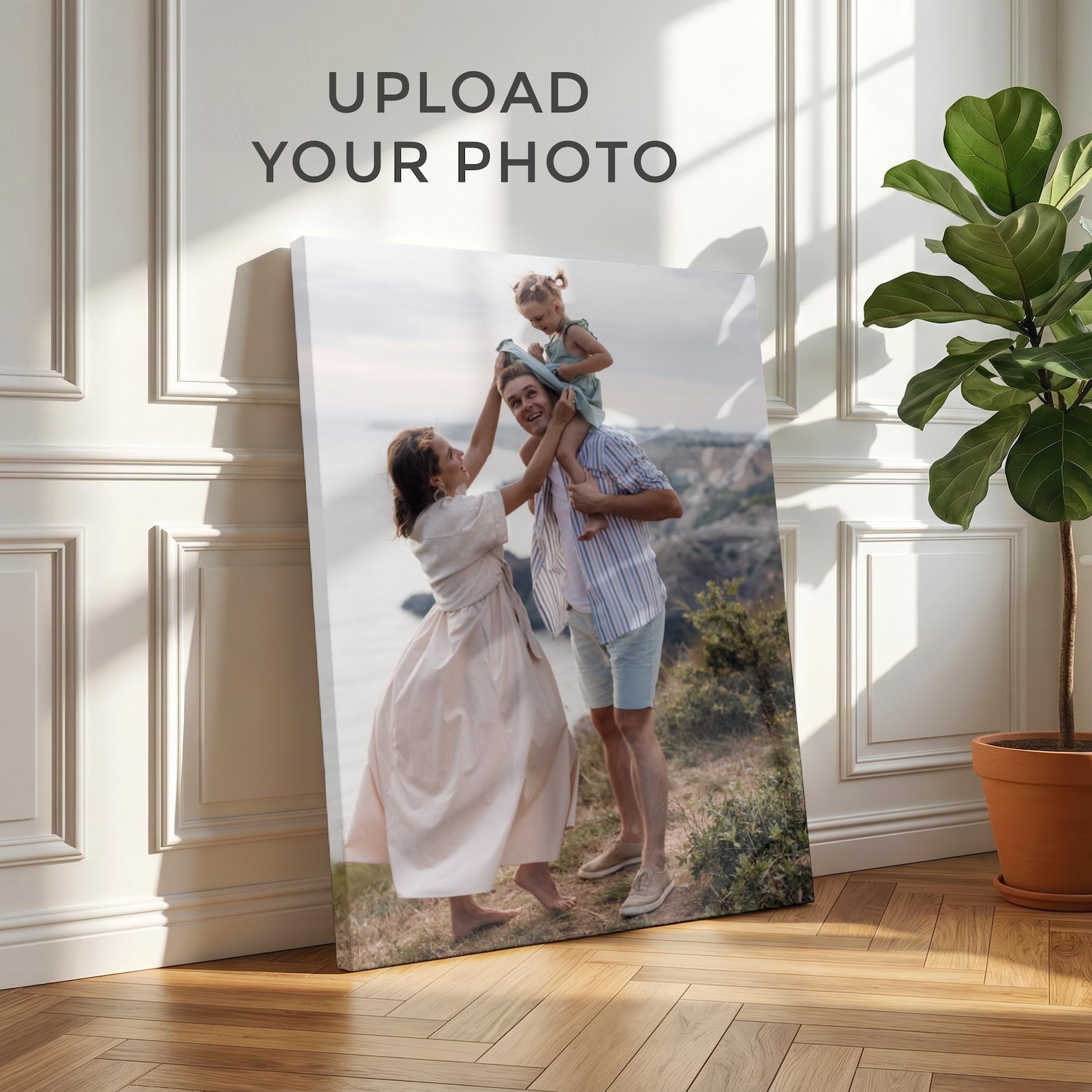 Home Textiles & Furnishings - Personalized Photo Canvas, Custom Family Wall