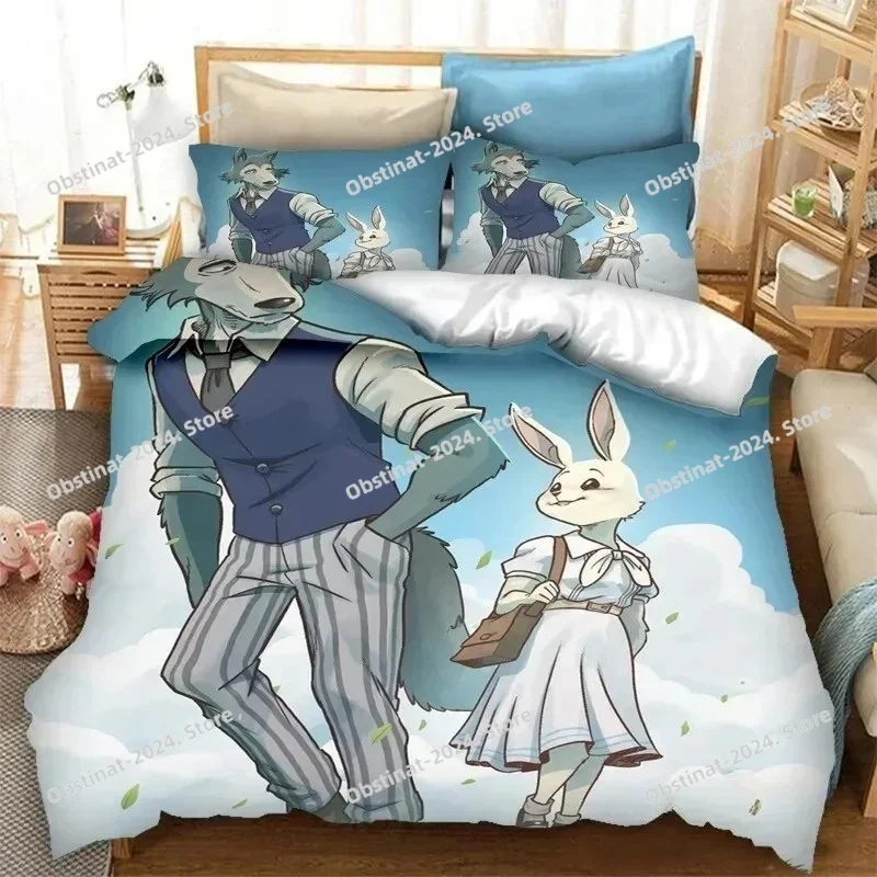 Home Textiles & Furnishings - Anime BEASTARS Bedding Set Print Bed