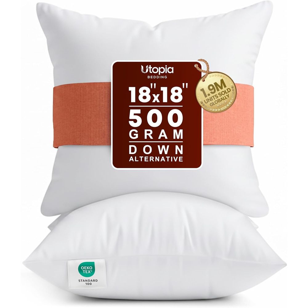 Pillow Insert 18X18 - Pair of 18x18 White Pillow Inserts