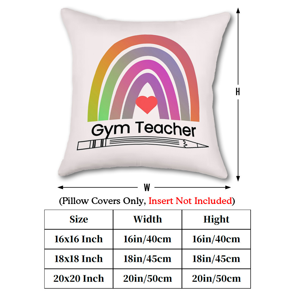 1pc Rainbow Heart & Pencil Pil - Pillow Insert 18X18 review and price