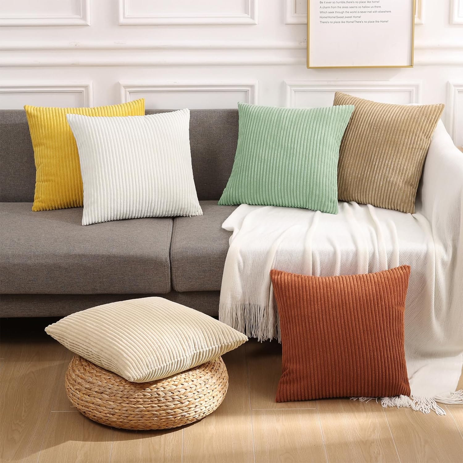 Corduroy Throw Pillow Covers 1 - Pillow Insert 18X18 review and price