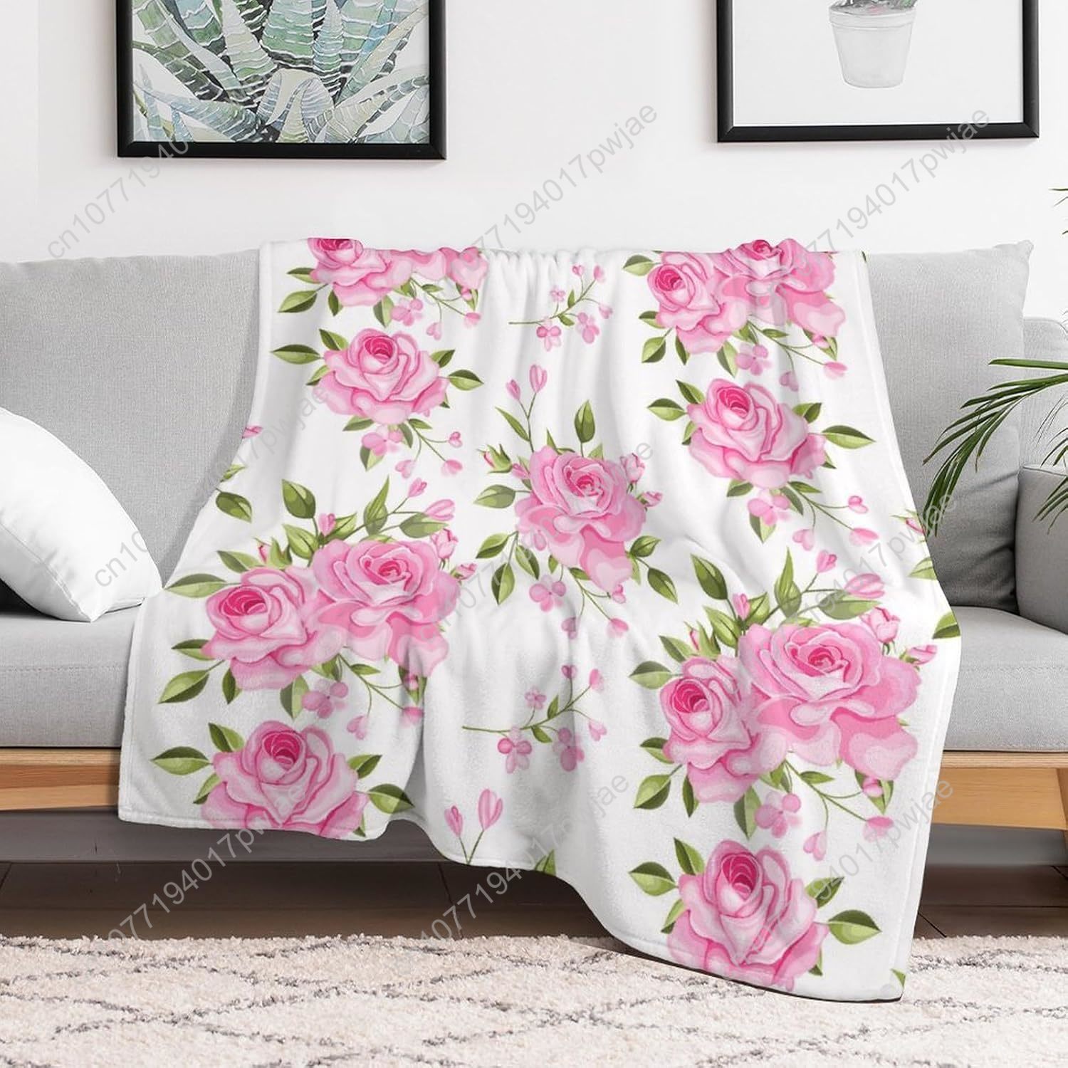 Pink Flower Throw Blanket Flor - Home Textiles & Furnishings review and price