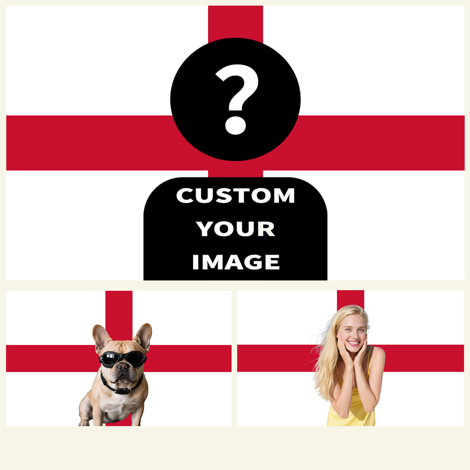 1pc 2D FLAT Personalize Englan - Home Textiles & Furnishings review and price