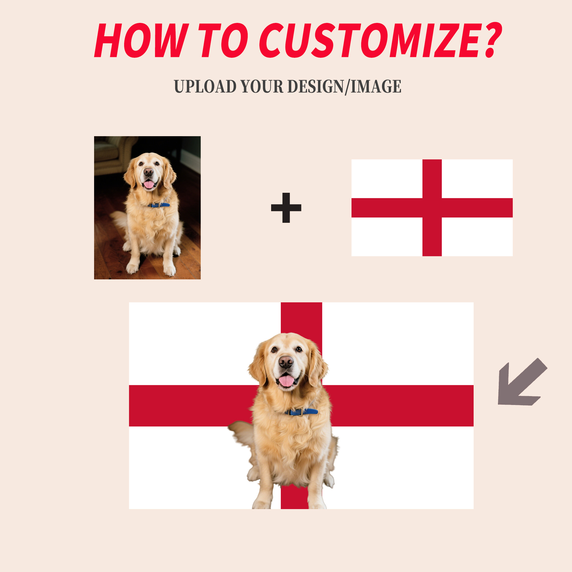 1pc 2D FLAT Personalize Englan - Home Textiles & Furnishings review and price
