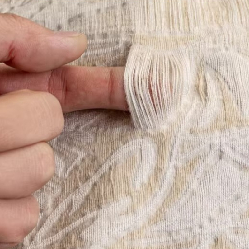 Beige Linen Jacquard Fabric Fl - Home Textiles Designer review and price