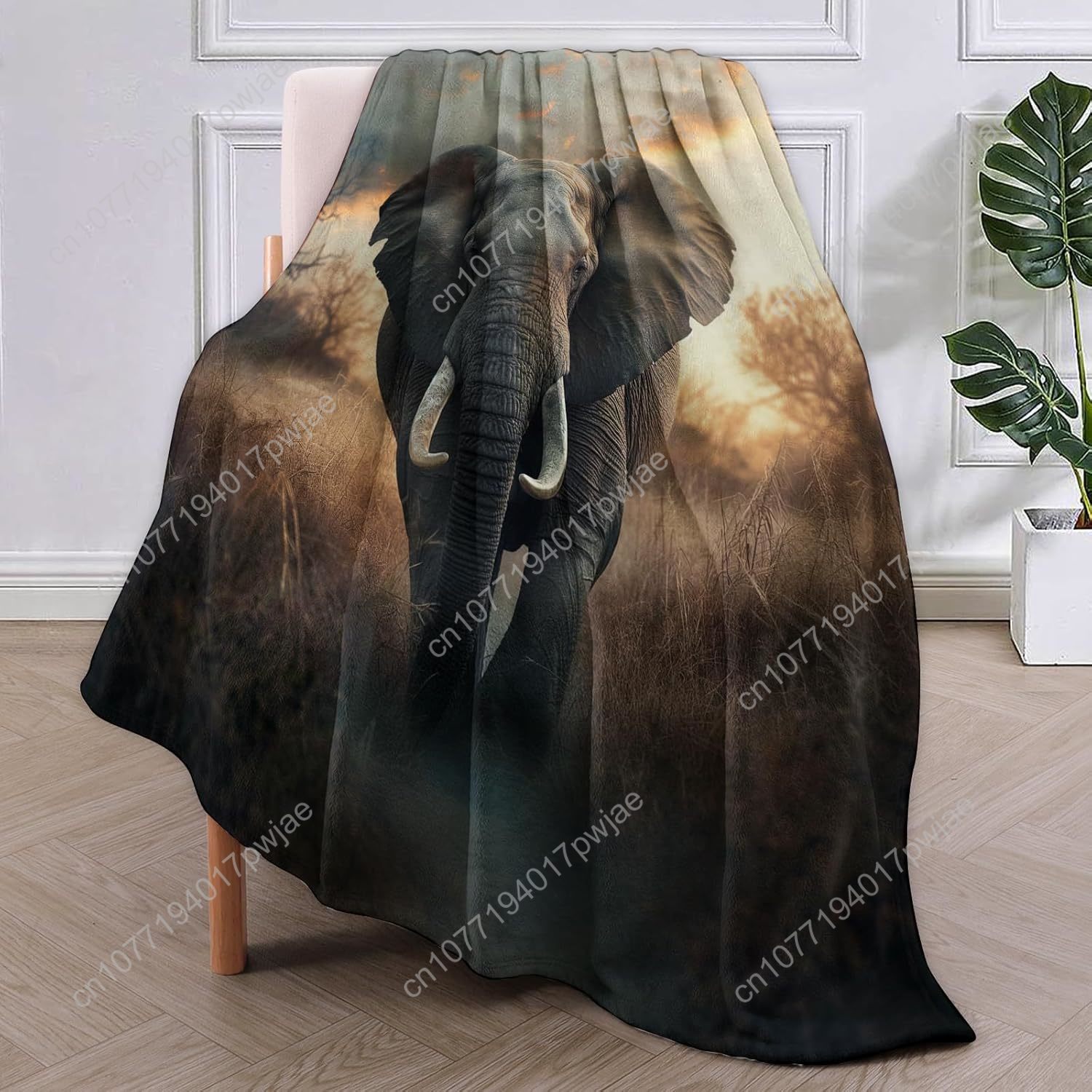 Elephant Fleece Blanket, Reali - Home Textiles & Furnishings review and price