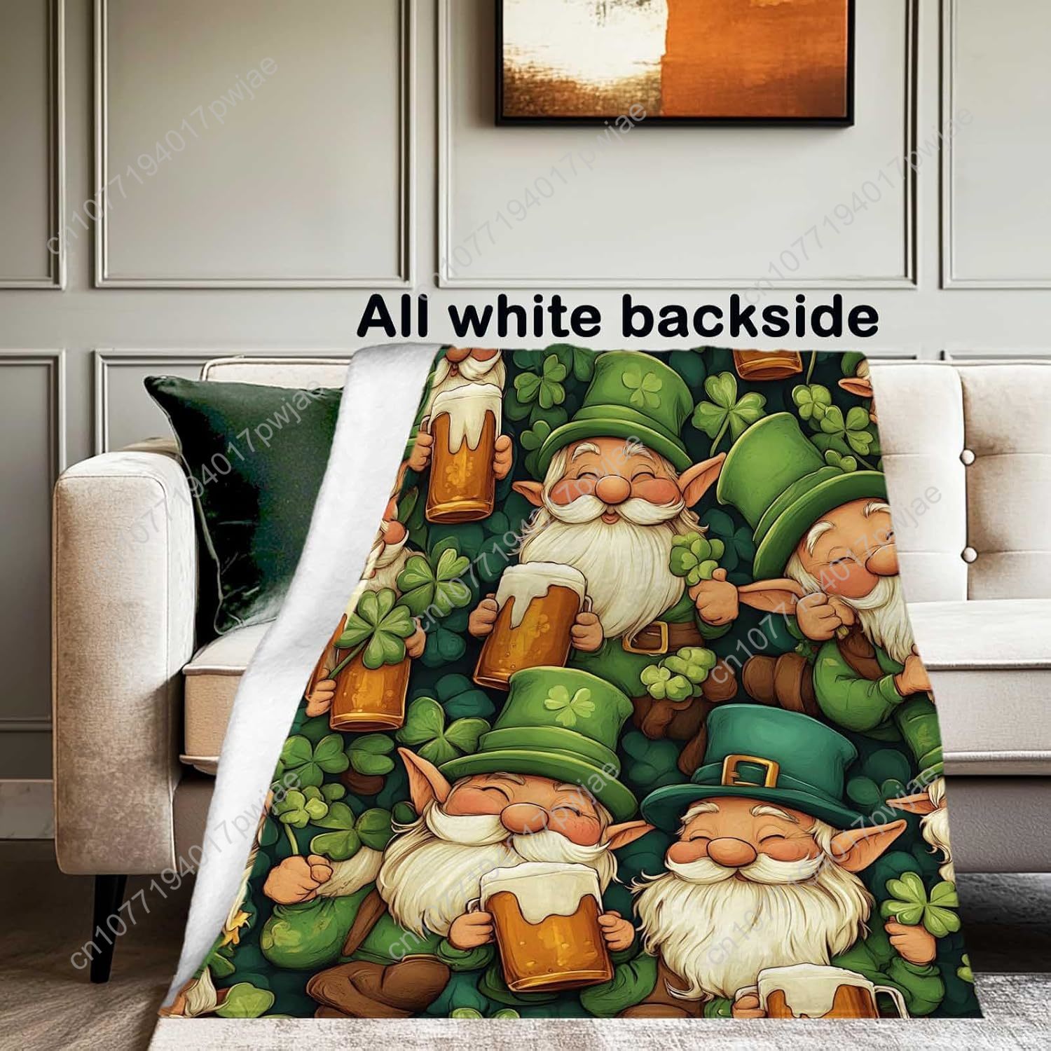 St. Patrick’s Day Gnome Throw  - Home Textiles & Furnishings review and price