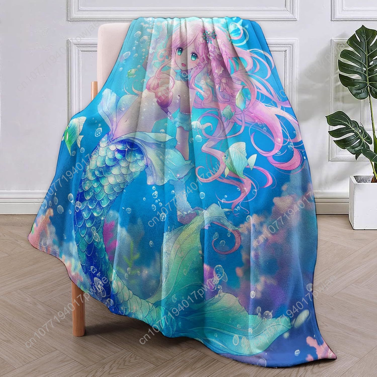 Cute Mermaid Blanket Cartoon F - Home Textiles & Furnishings review and price