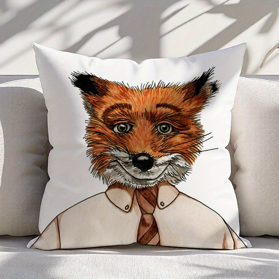 1pc Mr. Fox Pillow Cover Autum - Pillow Insert 18X18 review and price