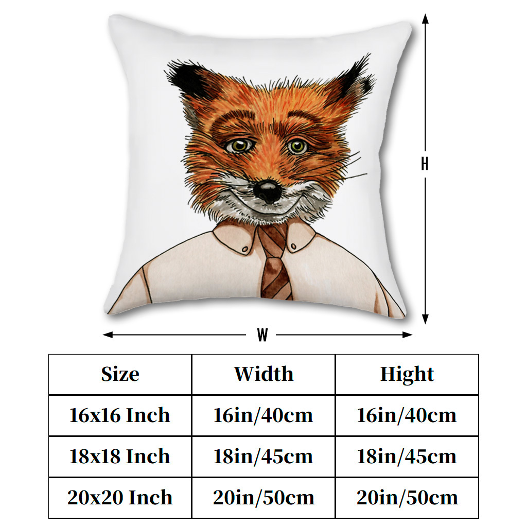 1pc Mr. Fox Pillow Cover Autum - Pillow Insert 18X18 review and price