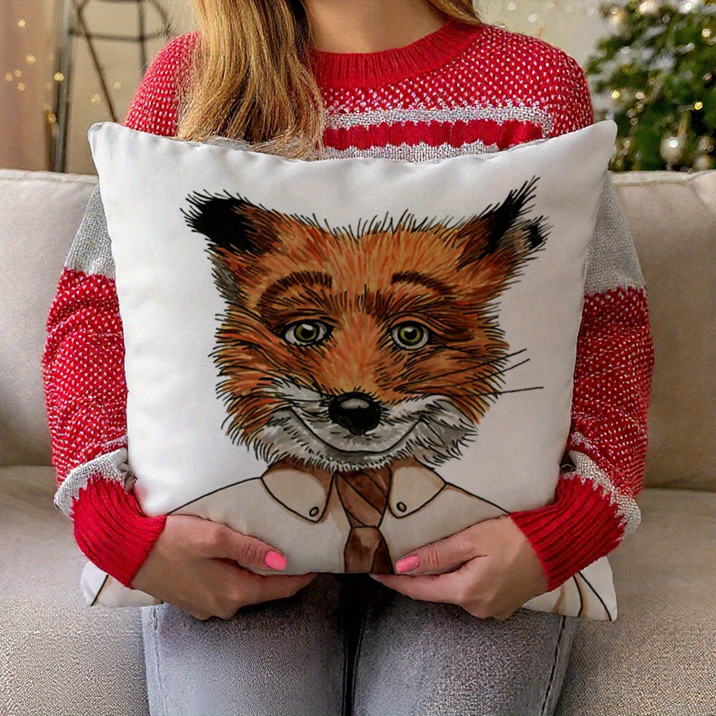 1pc Mr. Fox Pillow Cover Autum - Pillow Insert 18X18 review and price